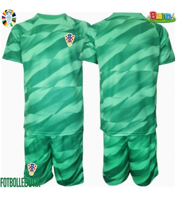 Kroatien Målvakt Bortaställ Barn EM 2024 Kortärmad (+ Korta byxor)